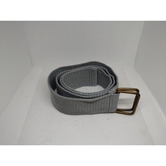 ADJUSTABLE CANVAS MILITARY WEB BELT METAL BUCKLE MEN WOMEN Size 32” - Silver - Picture 1 of 3